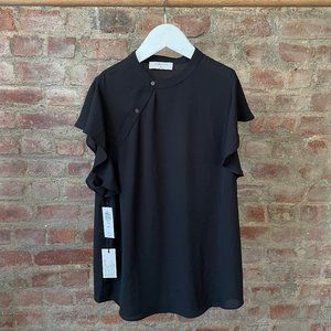 Aritzia Babaton Cian Flutter Sleeve Blouse